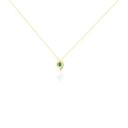 Collier Lydia Or Jaune Emeraude