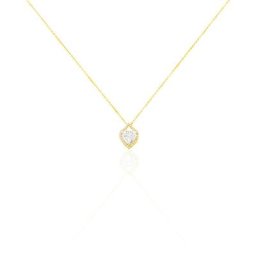 Collier Verounia Or Jaune Oxyde De Zirconium