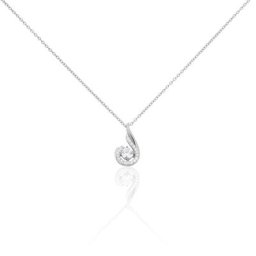 Collier Indian Drop Argent Blanc Oxyde De Zirconium