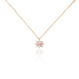 Collier Lorraine Argent Rose Oxyde De Zirconium