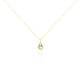 Collier Tahera Or Jaune Oxyde De Zirconium