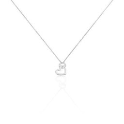 Collier Melesine Or Blanc Diamant