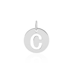 Pendentif Elio C Argent Blanc