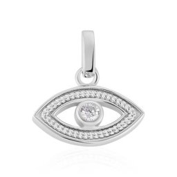 Pendentif Amelot Argent Blanc Oxyde De Zirconium