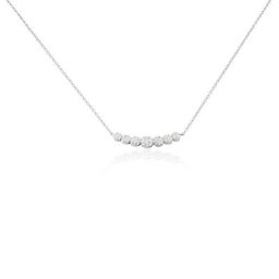 Collier Lerzan Argent Blanc Oxyde De Zirconium