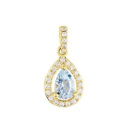 Pendentif Desiderius Or Jaune Topaze Oxydes De Zirconium