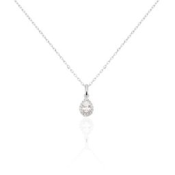 Collier Silvette Argent Blanc Oxyde De Zirconium