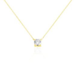 Collier Collection Victoria Or Jaune Diamant Synthetique