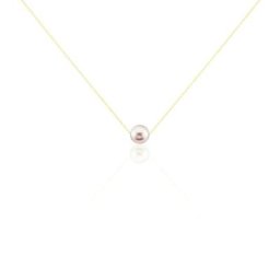 Collier 1 Perle Or Jaune Perle De Culture