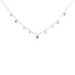 Collier Myosothis Plaqué Or Pierres