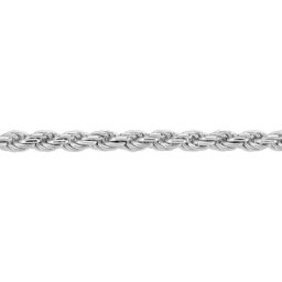 Collier Cacilda Maille Corde Argent Blanc