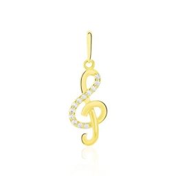 Pendentif Caprais Or Jaune Oxydes De Zirconium