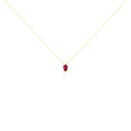 Collier Ovale Or Jaune Rubis