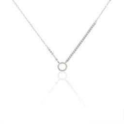 Collier Argent Svens Oxydes De Zirconium