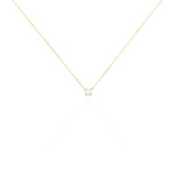 Collier Or Jaune Victoria Diamant Synthetique