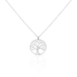 Collier Sautoir Philana Argent Blanc