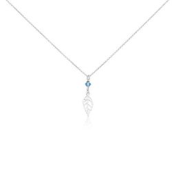 Collier Argent Blanc Angelika Pierres Synthetiques