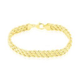 Bracelet Jerry Maille Corde 3 Rangs Or Jaune
