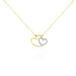 Collier Marineta Or Jaune Oxyde De Zirconium