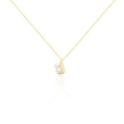 Collier Loeva Or Jaune Perle De Culture Et Oxyde De Zirconium