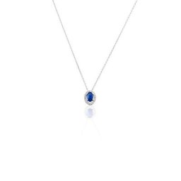 Collier Or Blanc Goulwen Saphir Et Diamants