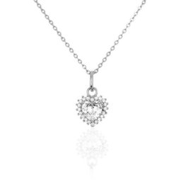 Collier Calvi Argent Blanc Oxyde De Zirconium