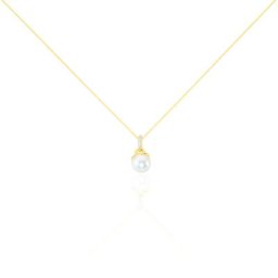 Collier Delight Or Jaune Perle De Culture Et Diamant