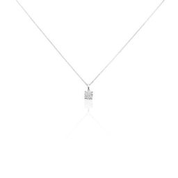 Collier Charlene Or Blanc Diamant Synthetique