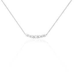 Collier Monique Argent Blanc Oxyde De Zirconium