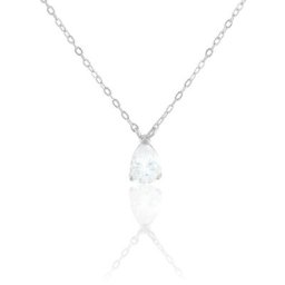 Collier Carolyn Argent Blanc Oxyde De Zirconium