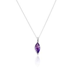 Collier Or Blanc Raquel Améthyste