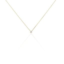 Collier Or Jaune Diamant Synthetique