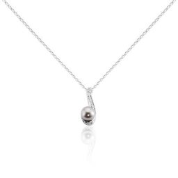 Collier Armance Argent Blanc Perle D'imitation Oxyde