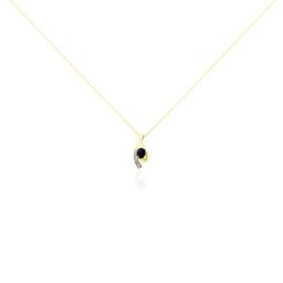 Collier Sagesse Or Jaune Saphir Et Diamant