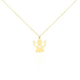 Collier Hallie Ange Et Coeur Or Jaune