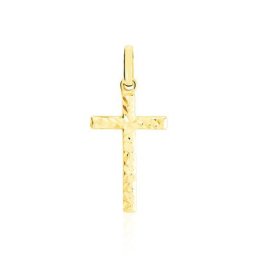 Pendentif Benny Croix Ciselee Or Jaune