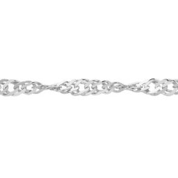 Chaîne Imanie Maille Singapour Or Blanc