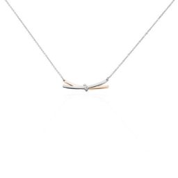 Collier Tonnia Or Bicolore Diamant