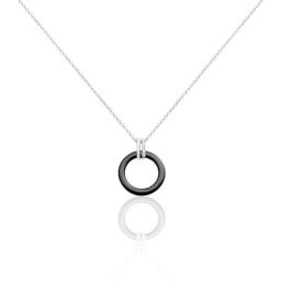 Collier Bertillianne Argent Blanc Céramique Et Oxyde De Zirconium