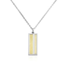 Collier Acier Blanc Et Plaqué Or Apollo