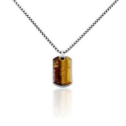 Collier Acier Vieillit Hakan œil De Tigre