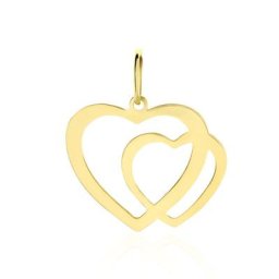 Pendentif Eudocie Coeurs Lisses Or Jaune