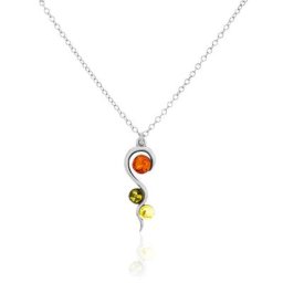 Collier Murriel Argent Blanc Ambre