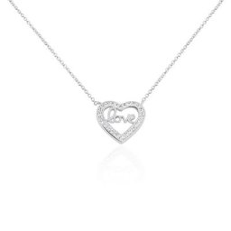 Collier Elansa Argent Blanc Oxyde De Zirconium