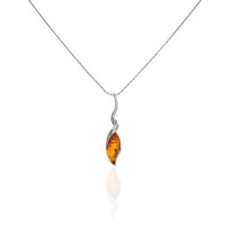 Collier Argent Blanc Milliana Ambre