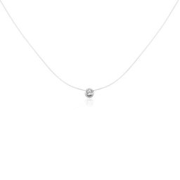 Collier Nylon Argent Blanc Oxyde