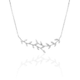 Collier Folia Argent Blanc