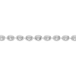 Collier Carrus Maille Grain De Cafe Argent Blanc