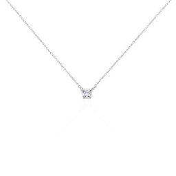 Collier Ponama Or Blanc Oxyde De Zirconium