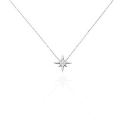 Collier Aveline Or Blanc Diamant